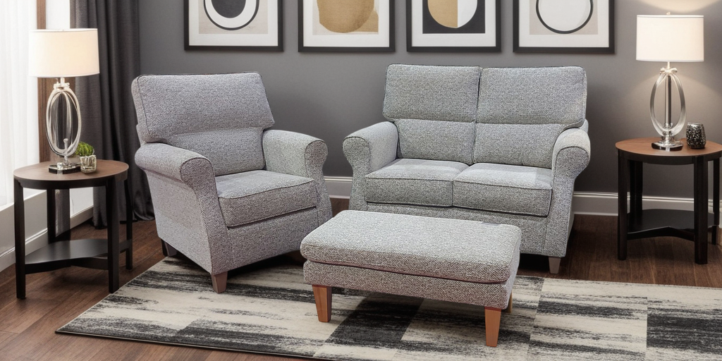 Henley sofa, chair and footstool